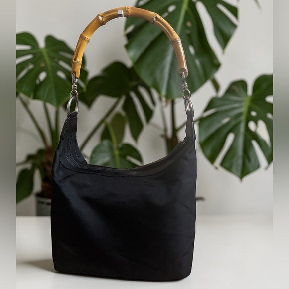 Gucci Handbags - GUCCI Bamboo Shoulder Bag with COA